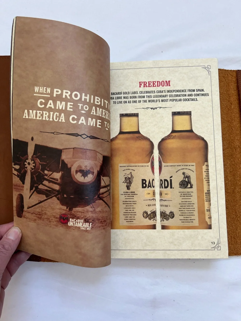Bacardi Rum Journal Notebook Leather USB Drive Bottle and Pen Notes Promotional